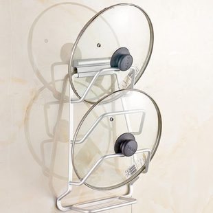 免打孔锅盖架带接水盘壁挂菜板砧板收纳架厨房放案板架悬挂置物架