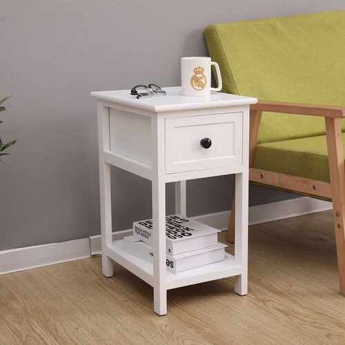 N530 cm置物架简约现代床边桌卧室小型柜子简易床头柜家用实木收