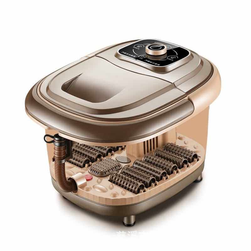 全自动足浴盆电动滚轮按摩深桶加热洗脚盆 家用足疗按摩泡脚器