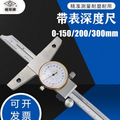 表-高精度mm00带表20环双向测量0防震  深度尺卡尺15030靖江棱盘