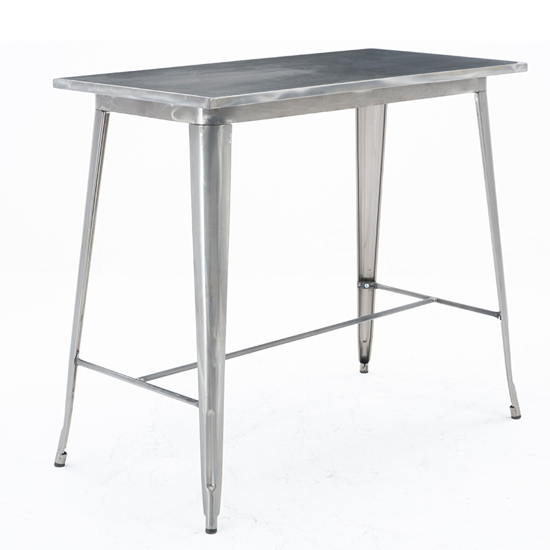 长方形铁艺长条桌金属靠墙不x锈钢吧台桌阳台户外高脚桌简约酒吧