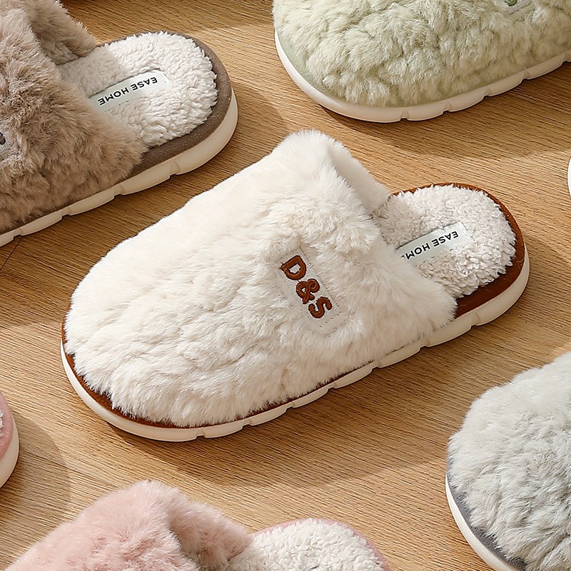棉拖鞋女士冬季202p3新款室内家居防滑情侣家用保暖毛毛绒拖鞋男