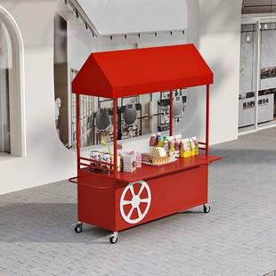 移动摆摊车夜市摆地摊小推车流动式推广车商业街展示台花车摊位架