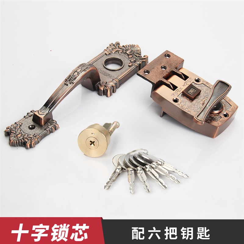 大门老虎锁推拉门锁不锈钢u老式铁门平移动门自动锁具碰锁防盗撞