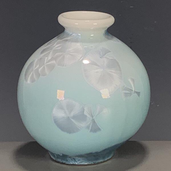 古董瓷器清代雍正年制结晶窑变釉大肚花瓶赏瓶包老保真传世收藏