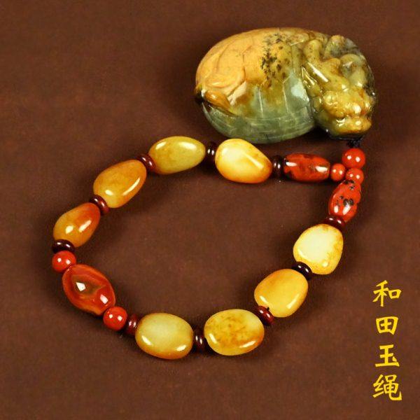 和田玉手工编织手把件绳子男士高档手玩件挂绳玛瑙玉器菩提挂件绳