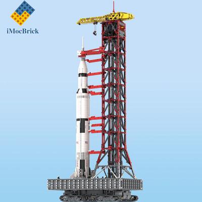 7706pcs城市系列火箭发射塔支架兼容拼装积木益智玩具套装MOC-6