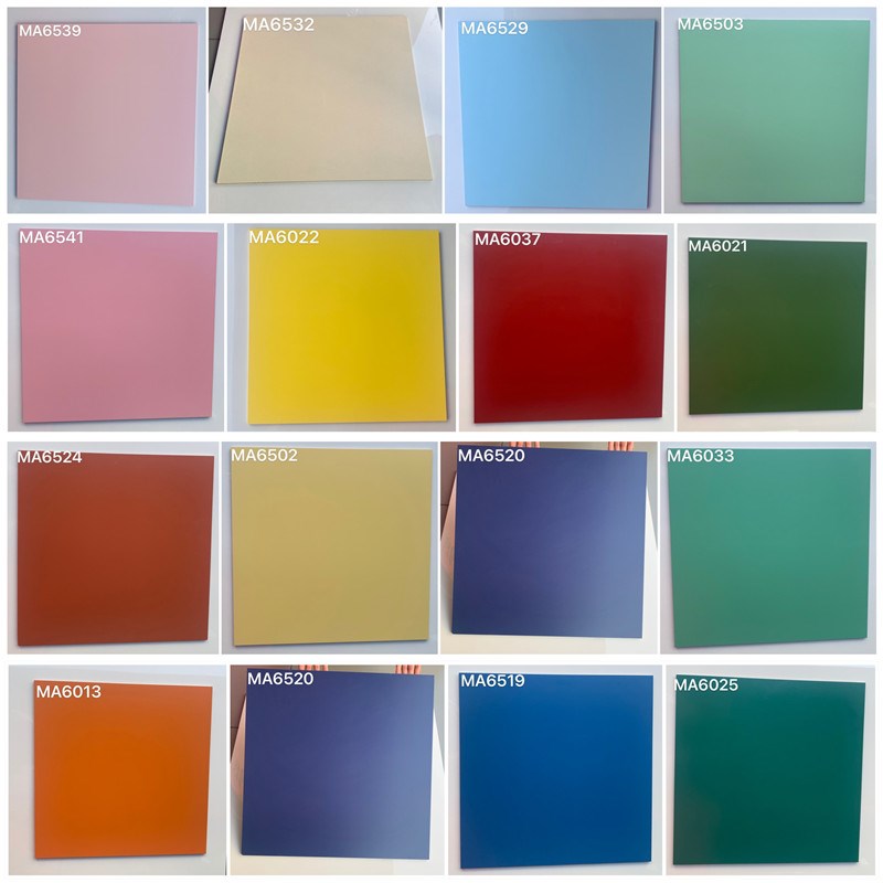 仿古砖600彩色纯色砖红黄绿蓝粉紫灰地砖哑光幼儿园学.校防滑瓷砖