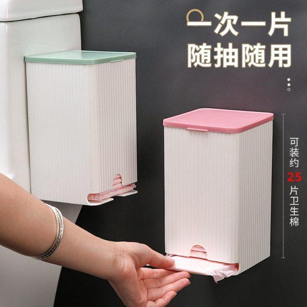 卫生巾收纳盒网红免打孔壁挂式大容量卫生间纸巾姨妈巾厕所置物架,收纳整理,洗脸巾收纳盒,淘宝优惠券,粉丝福利购,淘宝优惠卷