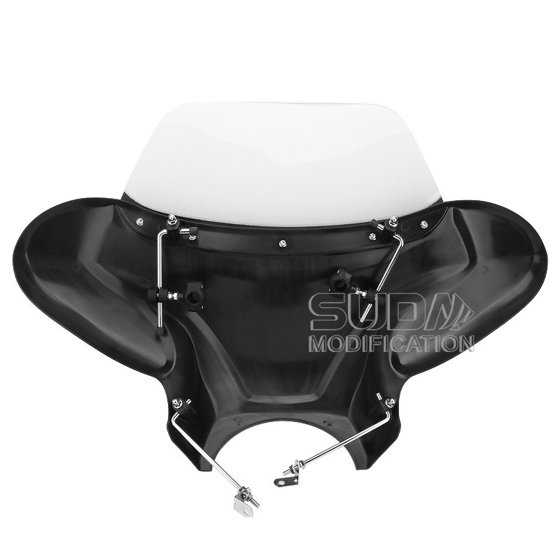 力帆v16250太子摩托车风挡挡风太子车猪脸罩蓝白黑色无色差防风罩