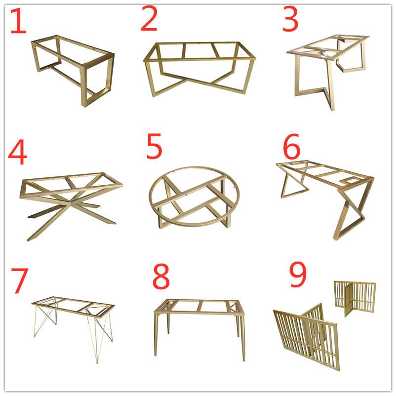 铁艺桌脚支架大板桌茶几办公桌大理石不锈钢餐台脚书桌吧台金属腿