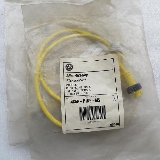 1485R-P1N5-M5现货原装AB电缆连接线7/8“公/母头1米5芯直头