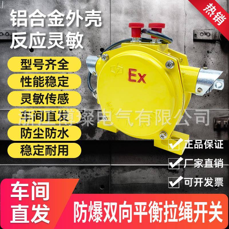 防爆高强度密封性高端铝合金向平衡拉绳开关BKLT2EXKLT2-II