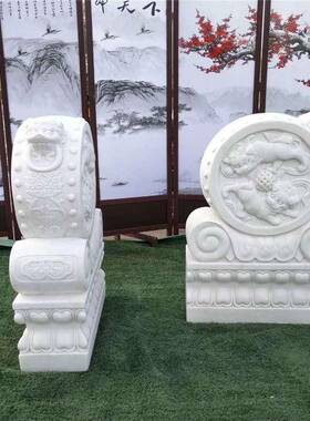 石雕门墩抱鼓石石鼓汉白玉门墩石门墩石雕青石门鼓门口石鼓摆件