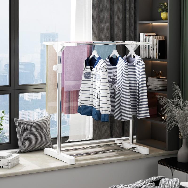 7L8K小型毛巾架落地式折叠放飘窗卫生间迷你窗台凉晒家用阳台小晾