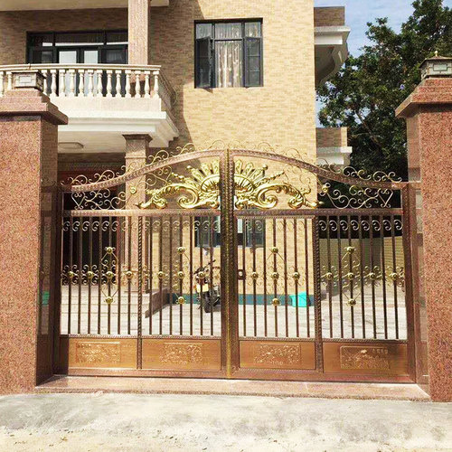 不锈钢庭院大门双开四开门农村304别墅防盗门家R用高档豪华院子门