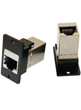 J45网口直通CA6网线转u接头母插座网线延长器面板网络通信连接器