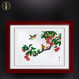 开业乔迁礼品广绣手工刺绣挂画摆件办公室客厅卧室家居装 饰送朋友