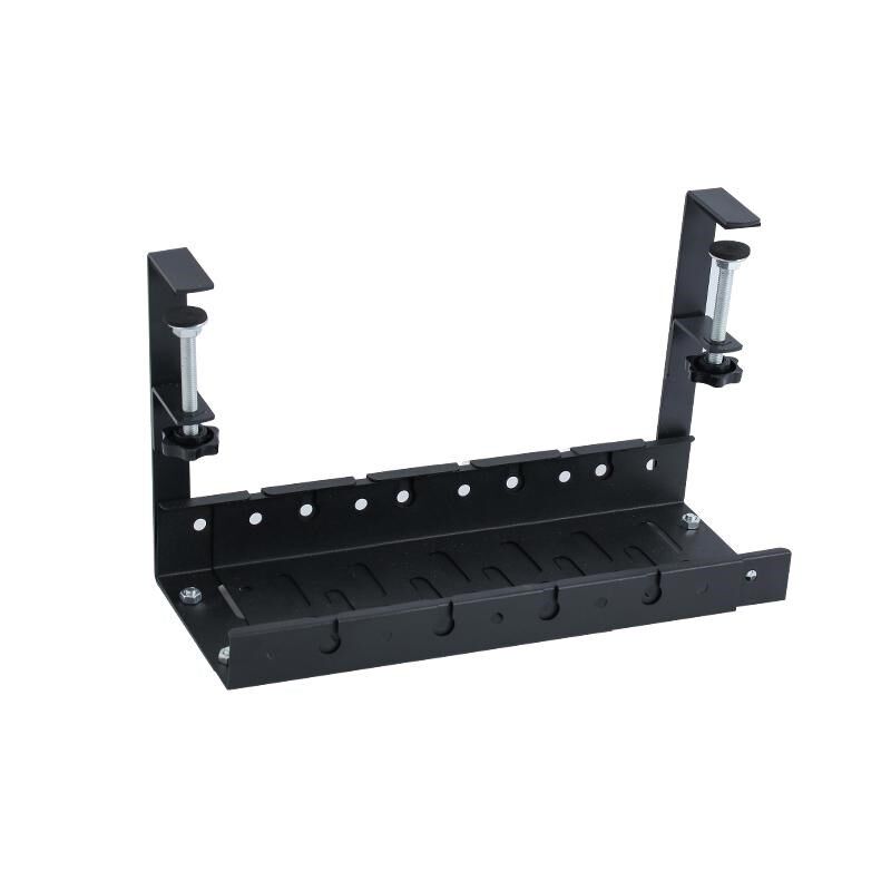 桌面整理桌下理线架免打孔电源线理线F器桌底路由器插排固定收纳