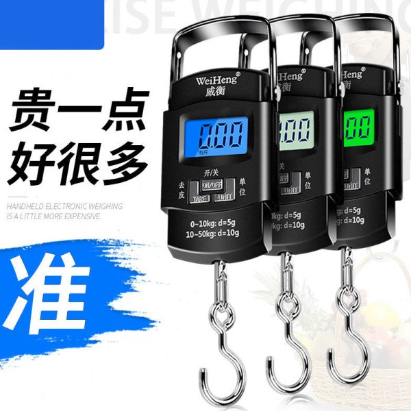 高精度手提称电子秤家用小型迷你便携式弹簧快递称挂钩称买菜小称
