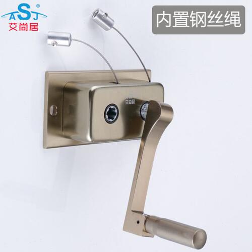 晾衣架手摇器升降配件手摇晒衣架双杆式手动阳台凉衣架摇手器通用