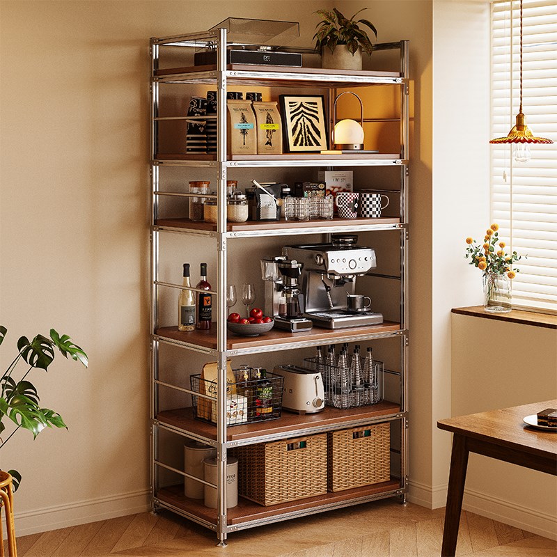 铝型材咖啡机置物架家用杯架多层落地收纳架杯P子展示架铝合金货