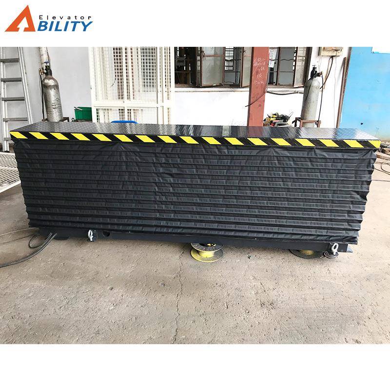 直供固定式液压升降平台电动升降机加风琴罩防护固定升降平台