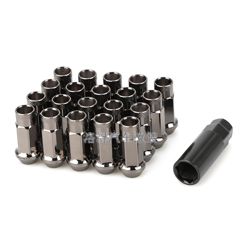 轮毂螺丝 MEKI無敵改装轮v胎螺丝帽 S48汽车轮毂合金钢螺母螺帽