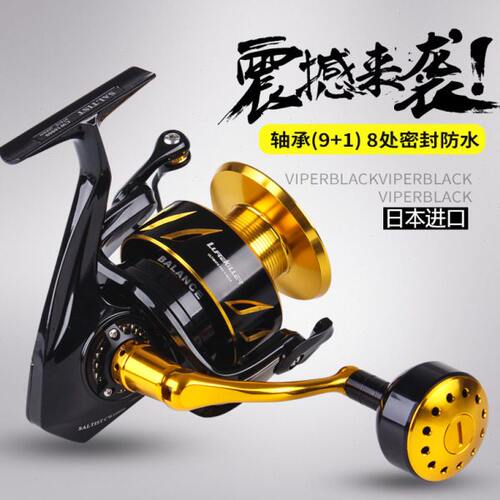 金属大物铁板轮波爬轮海钓船钓轮CW6000/10000型35公斤纺车轮高速