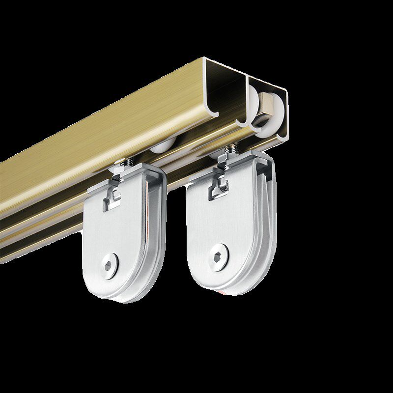 淋浴房隔b断无框8毫米玻璃推拉移门上轨道浴室滑轮玻璃吊夹小吊轮