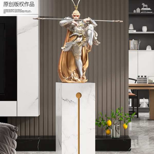 孙悟空大型落地摆件斗战胜佛齐天大圣大理石雕塑门店开业乔迁礼物