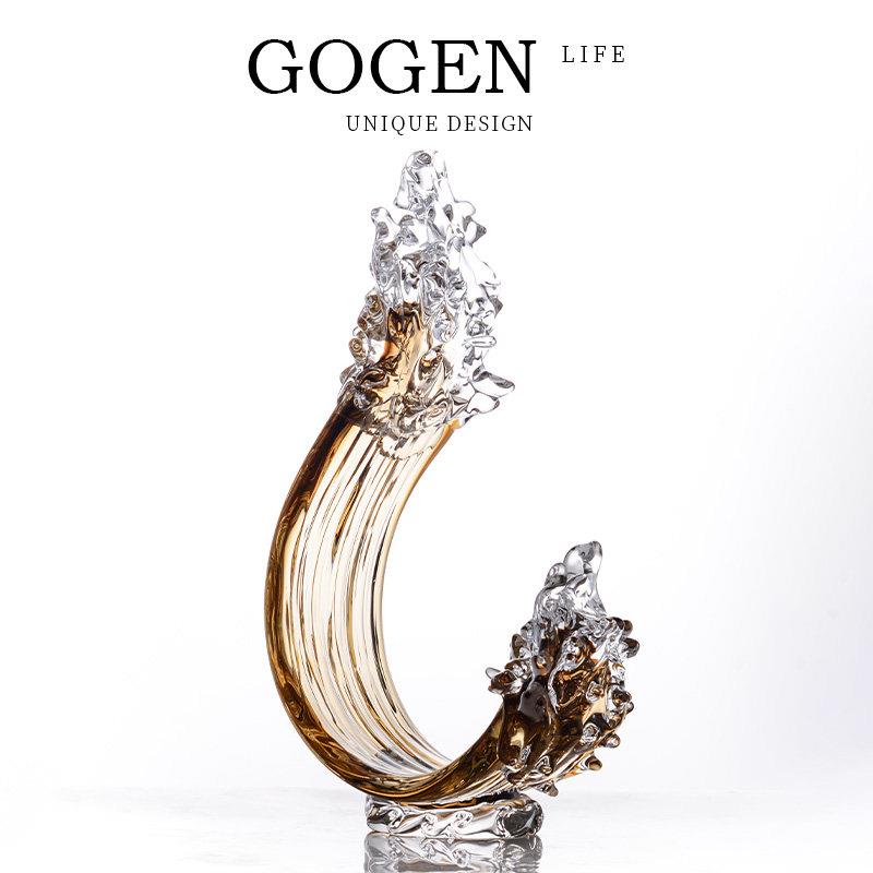 GOGEN. 高艮·风生水起 轻奢高级感琉璃客厅摆件 玄关装饰工艺品