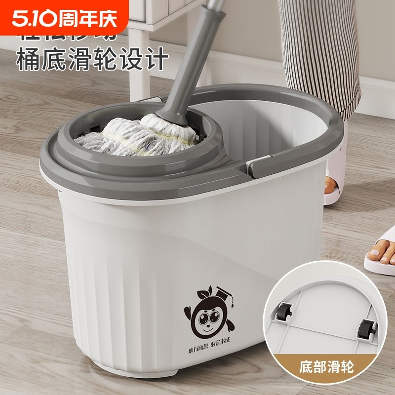 手提拖地桶带轮子l洗拖把专用单桶家用塑料水桶加厚拖布桶墩布桶