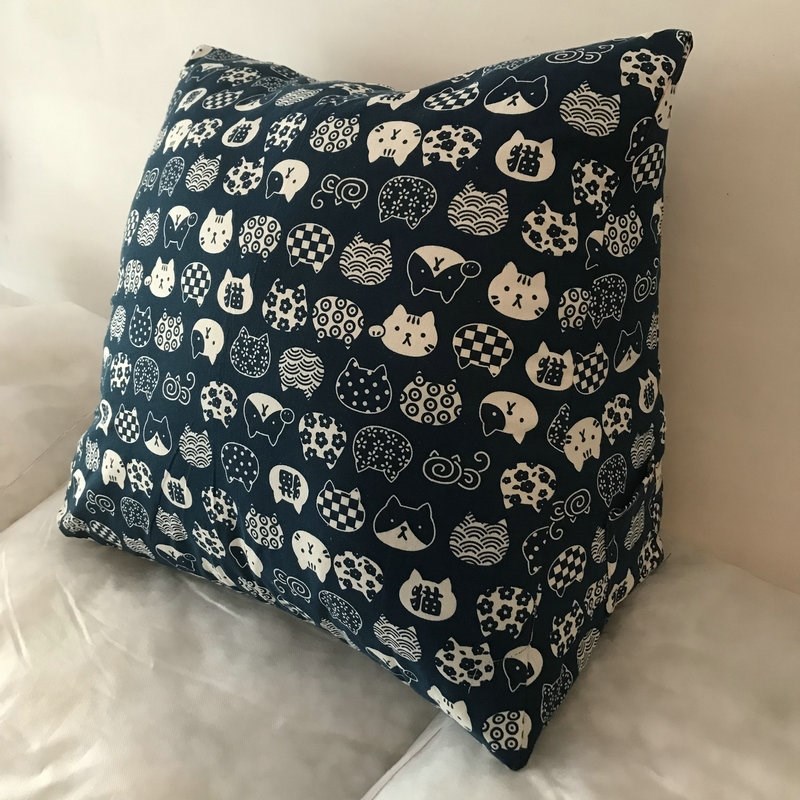 床头大靠垫沙发抱枕办公室棉麻帆布腰靠I背床上老粗布三角靠枕腰