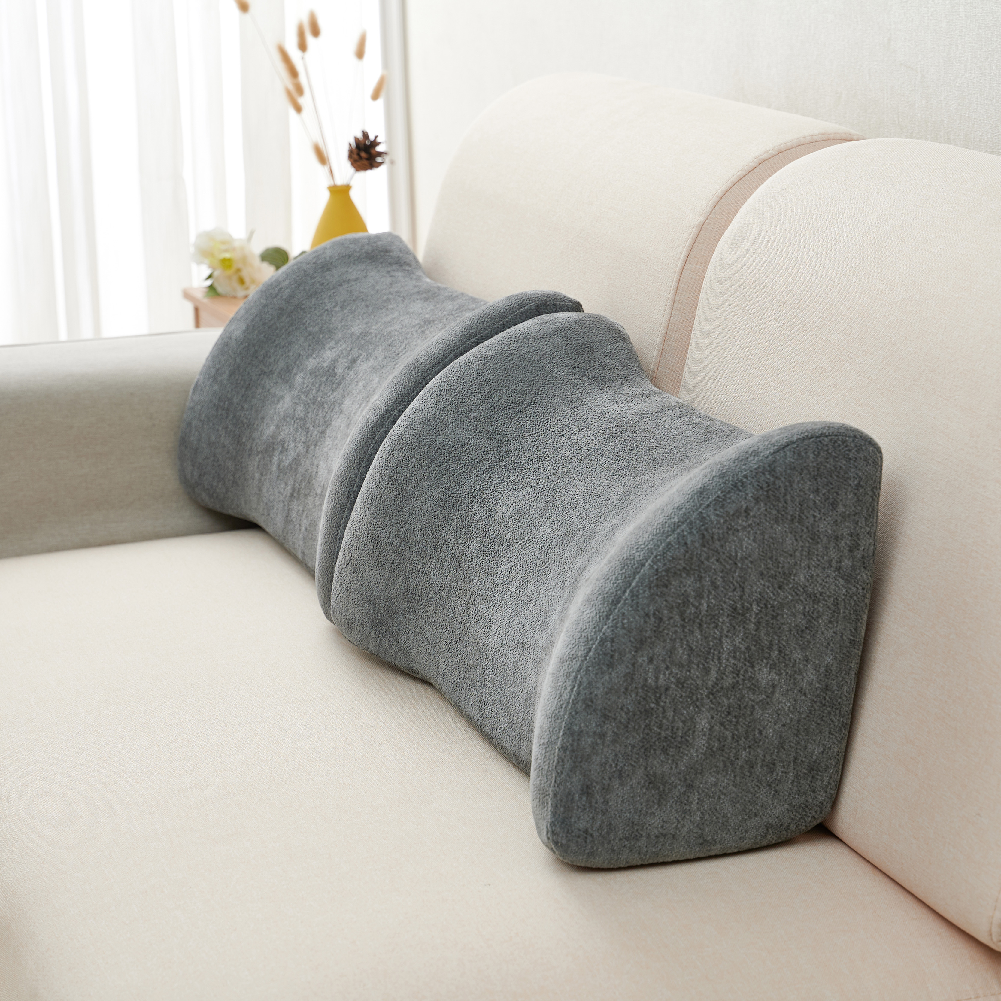 沙发腰靠垫护腰神器客厅飘窗床上看书玩I手机托腰椅子单人腰枕靠