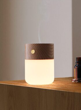 光新款香薰灯暖创意迷你木usb无火小型加热礼品氛围小夜灯扩香机