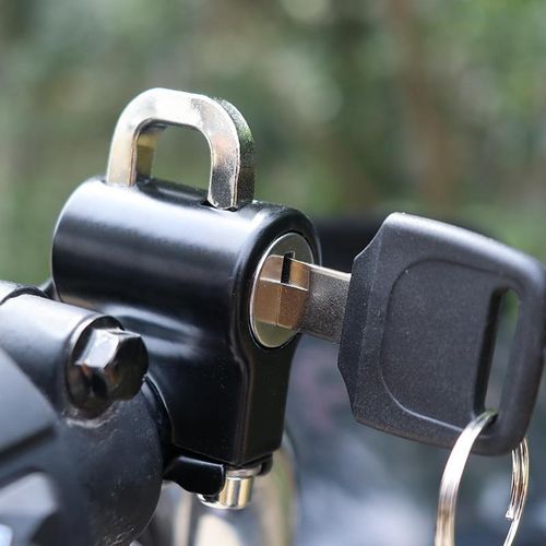 工厂价 电动车头盔防r盗锁 自行车头盔锁通用款安全帽锁定制