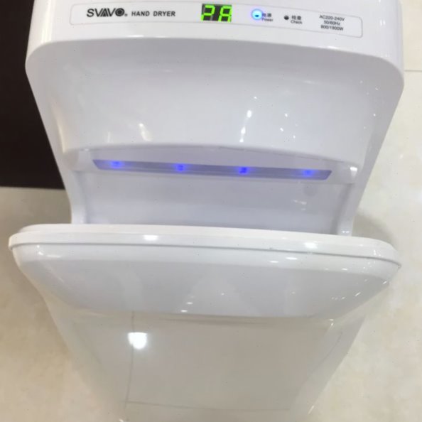瑞沃V-HDJ08-1602双面喷射式干手器 全自动感应挂墙式烘手器商用