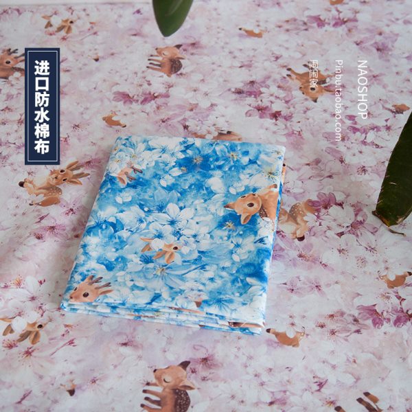 半码价|闹闹家台湾布学无数防泼水全棉牛津纺手工布料梅花花鹿
