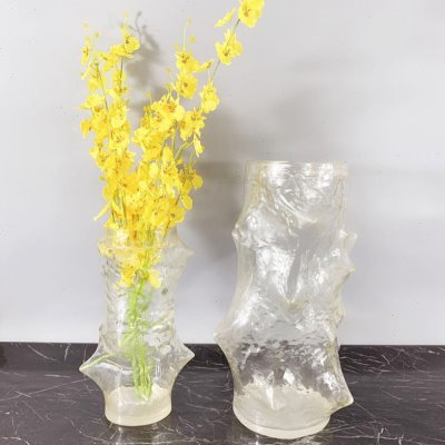 现代简约透明树脂花器创意海胆样板房客厅玄关干花花瓶软装饰品