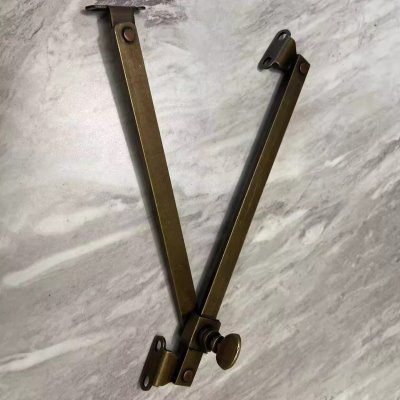 老洋房风撑限位器老钢窗配件老式钢窗把手纯铜拉手