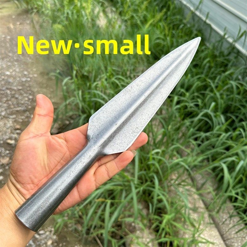 矛头枪头长矛祖鲁锹矛头铲红缨枪头户外多功能Q巡山工具全钢尖铲