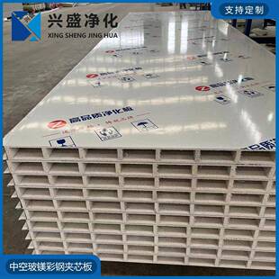 洁净板厂家直销机制中空玻镁板无菌车间食品厂防火阻燃净化板