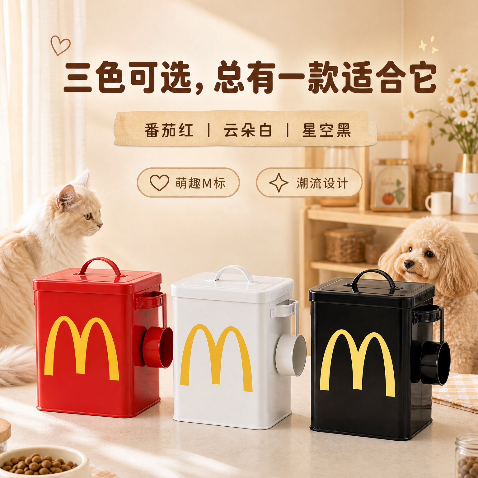 O-SKYER/欧仕嘉猫粮储存桶狗粮密封桶猫咪宠物粮食储粮桶粮食盒子