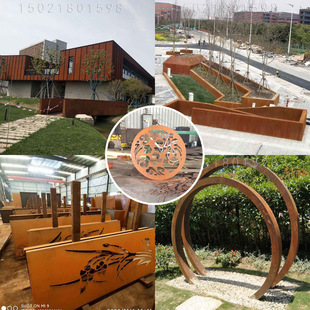 耐候钢红锈钢板园林景观花箱种植池围边耐腐蚀焊接安装钢围