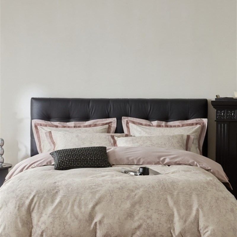 轻奢全棉长绒棉四件套双层边拼色高级被套1.8mT双人床品纯色床单