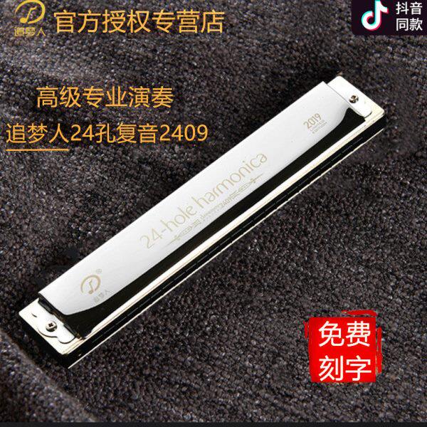 天鹅追梦人2409口琴复音24孔C调#A/B/D/E/F/G调口琴专业演奏乐器
