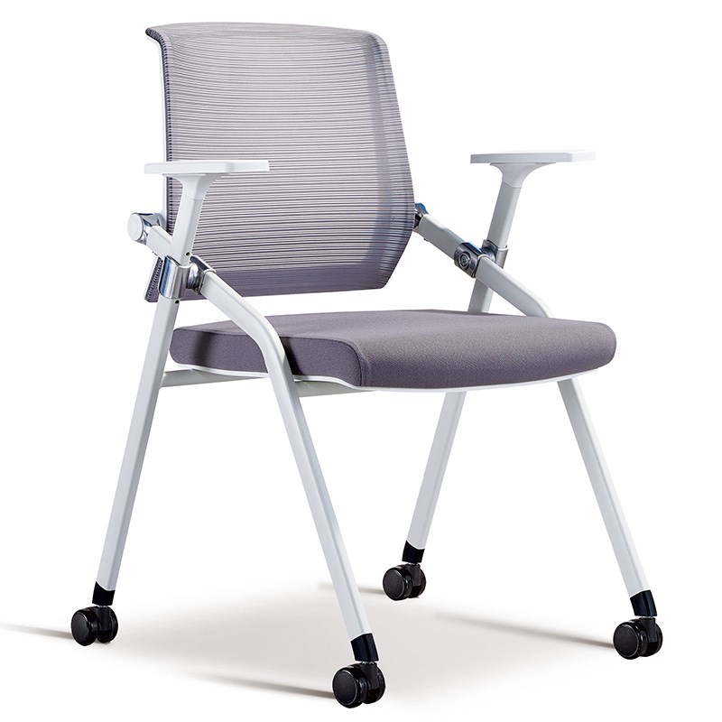 高档折叠培训椅带桌板简约会议室椅E子桌椅一体写字板办公椅会议