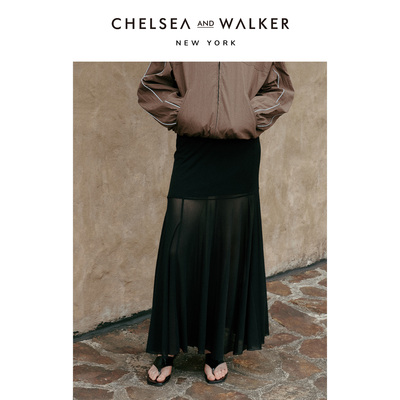 Chelsea and Walker高级感天丝羊毛飘逸半裙通勤时尚设计感半身裙