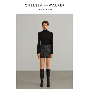 复古腰果花半身裙显瘦直筒百搭短裙女 Walker董洁推荐 Chelsea and